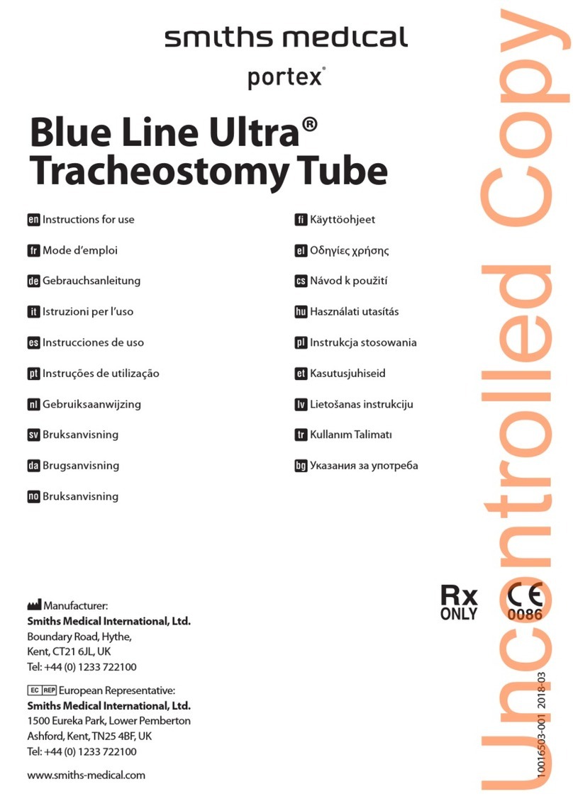 Smiths Medical Portex Blue Line Ultra User manual Smiths Medical Portex Blue Line Ultra User manual