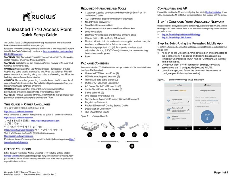 Ruckus Wireless Unleashed T710 Quick setup guide