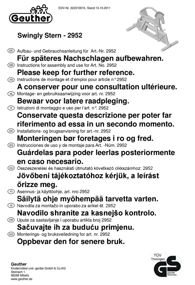 Geuther Swingly Stern 2952 Operator's manual