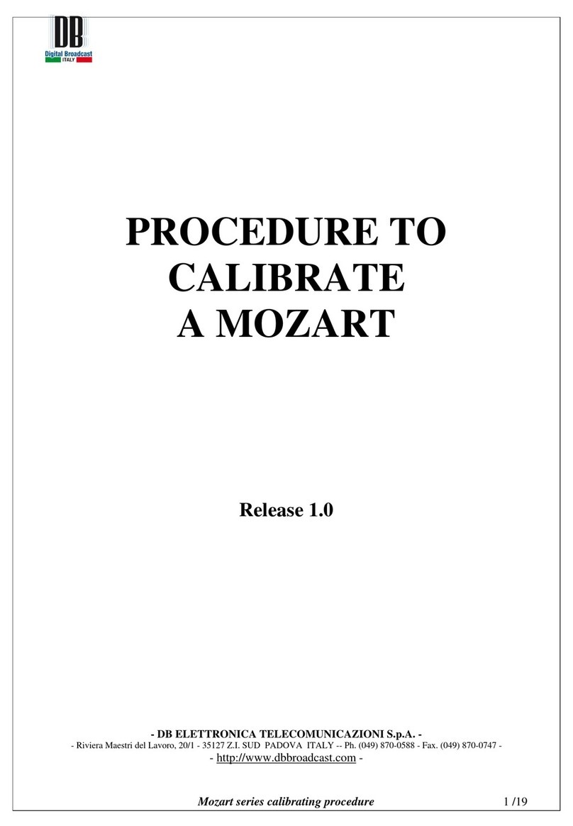DB Elettronica Telecomunicazioni MOZART Series Use and care manual