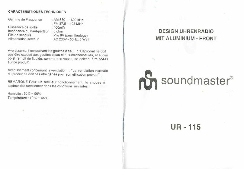SOUNDMASTER UR-115 User manual