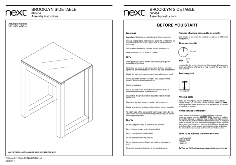 Next BROOKLYN  665484 User manual