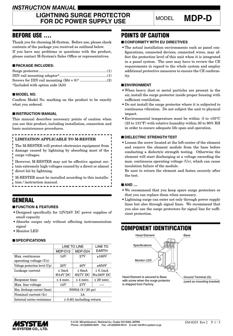 M-system MDP-D Series User manual