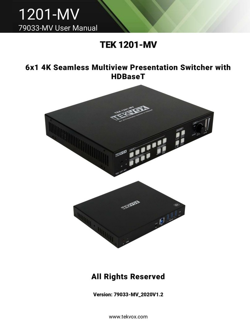 Tekvox TEK 1201-MV User manual Tekvox TEK 1201-MV User manual