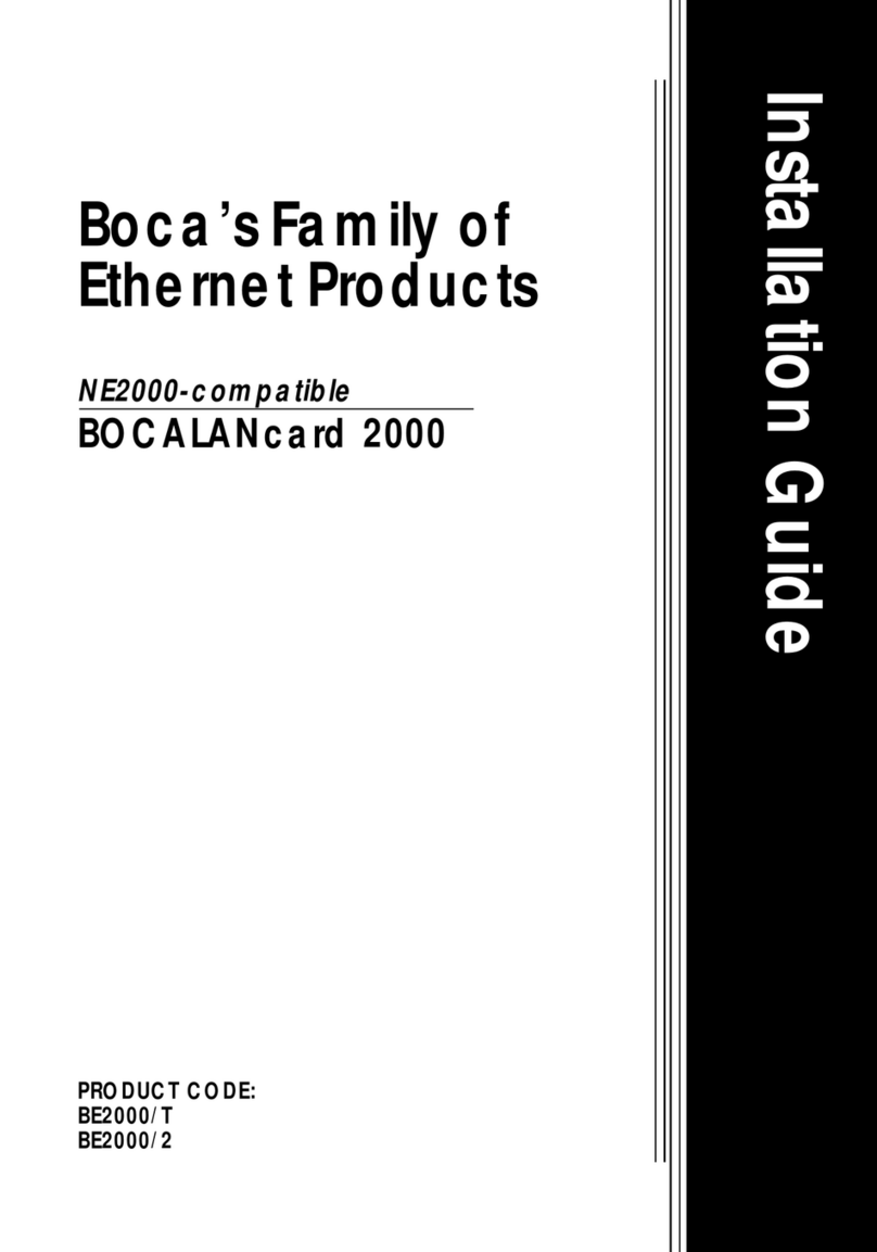 Boca Systems BOCALANcard 2000 User manual