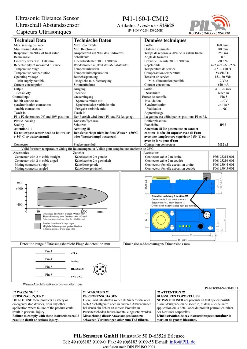 Pil Sensoren P41-160-I-CM12 manual