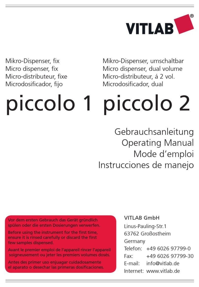 Vitlab piccolo 1 operating manual