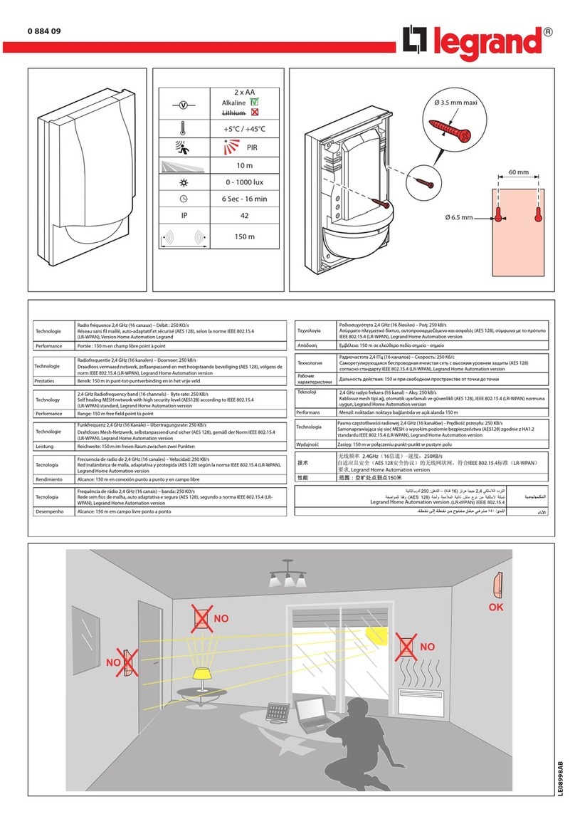 LEGRAND 0 884 09 User manual