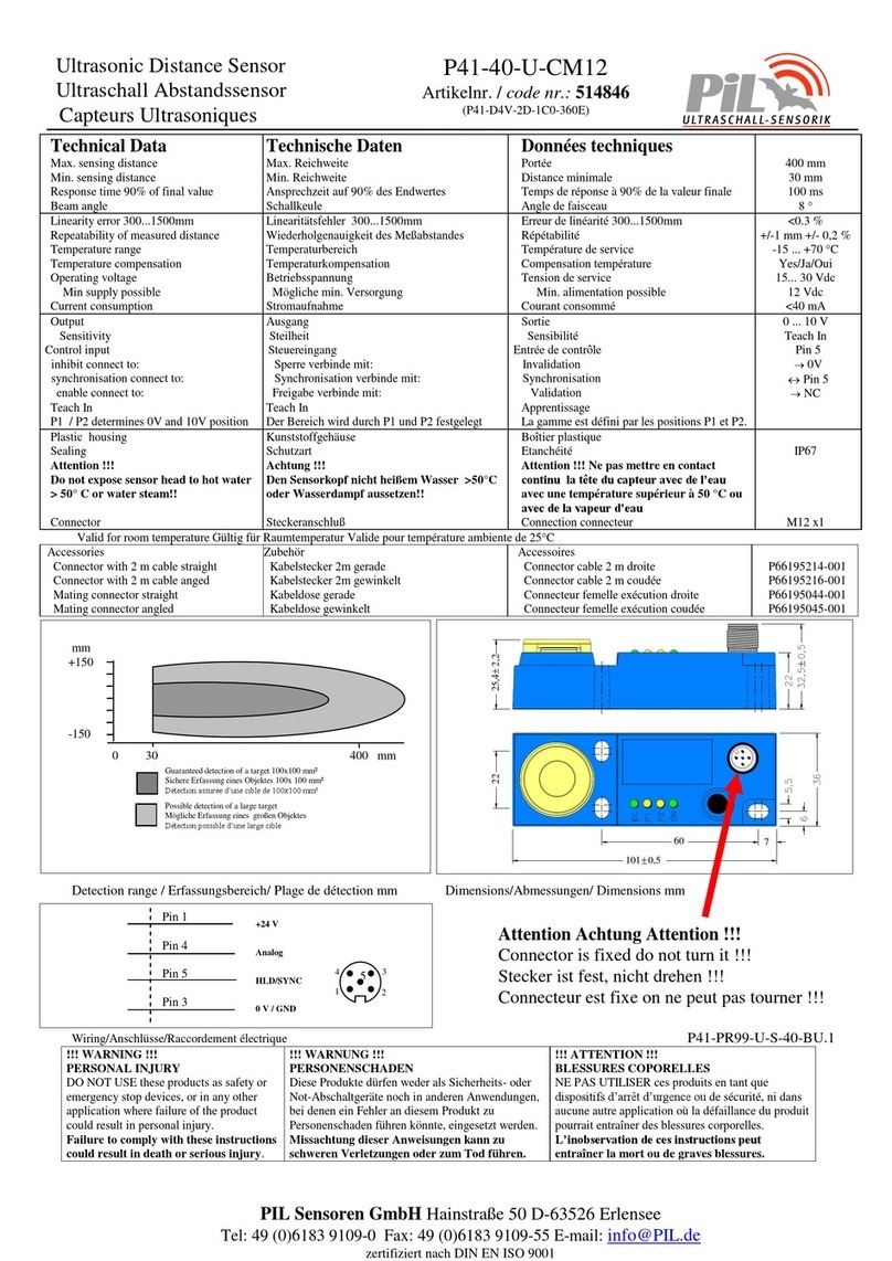 Pil Sensoren P41-40-U-CM12 User manual