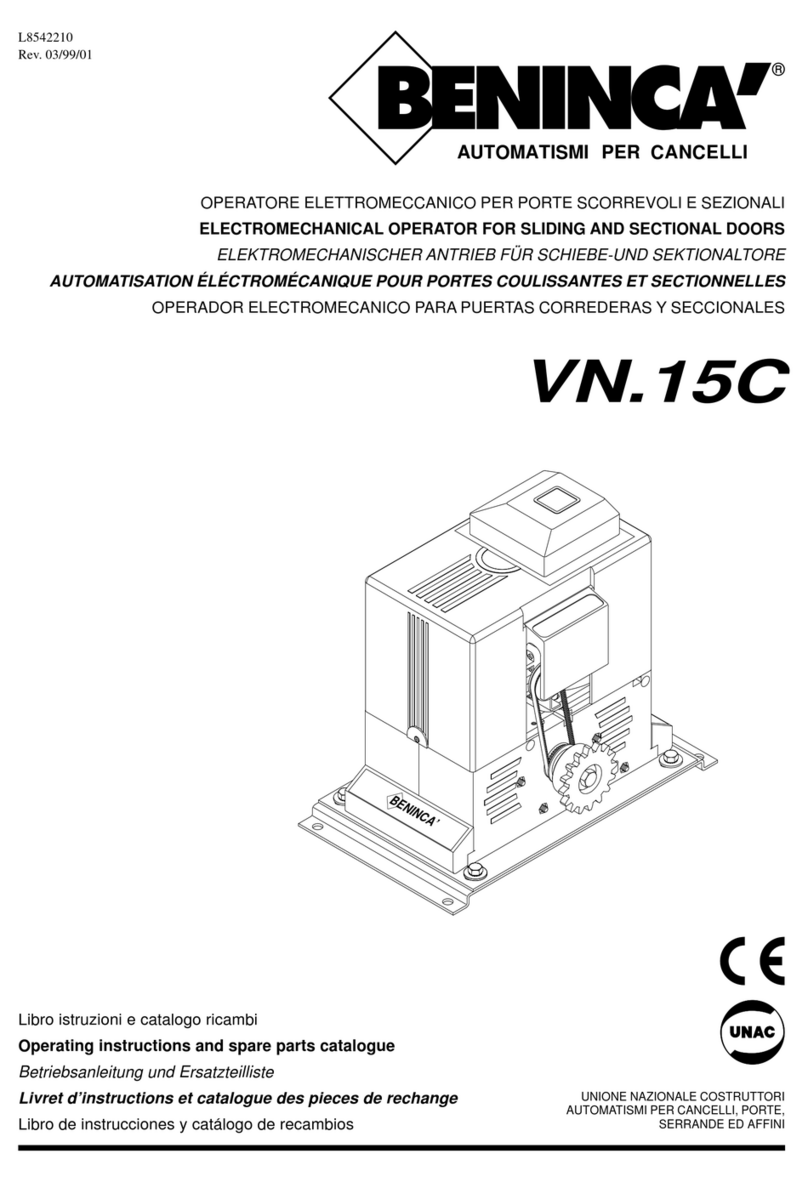 Benninca VN.15C operating instructions