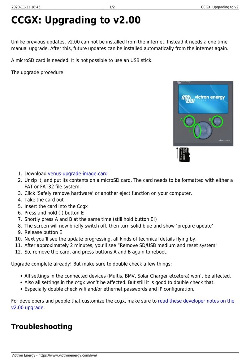 Victron energy CCGX User manual