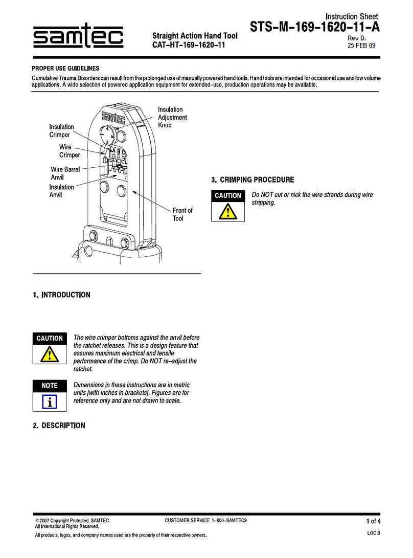 Samtec CAT-HT-169-1620-11 User manual