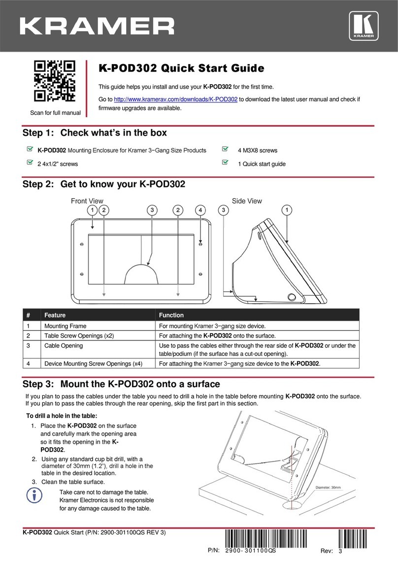 Kramer K-POD302 User manual