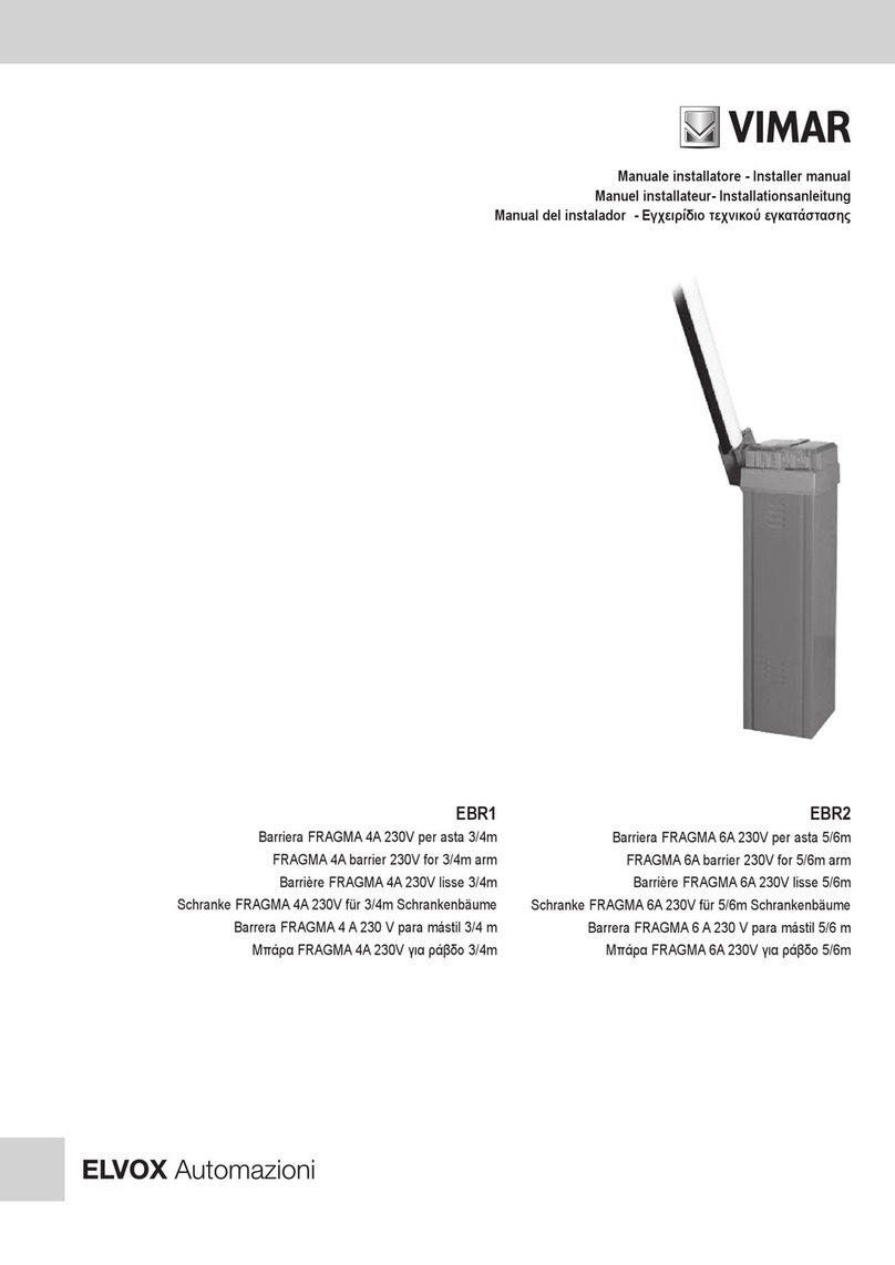 Vimar ELVOX EBR1 Installer manual