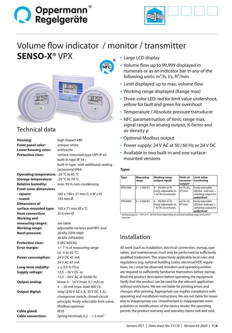 Oppermann Regelgeräte SENSO-X VPX manual
