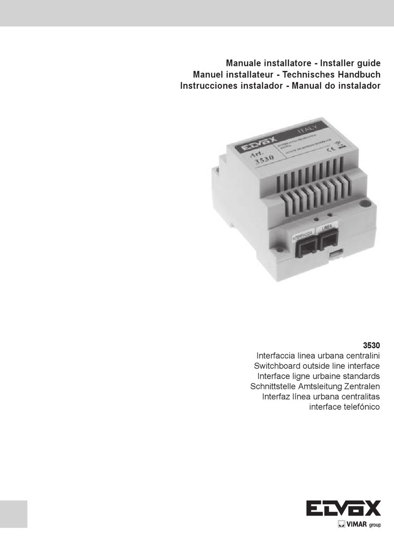Vimar Elvox 3530 Installer's guide