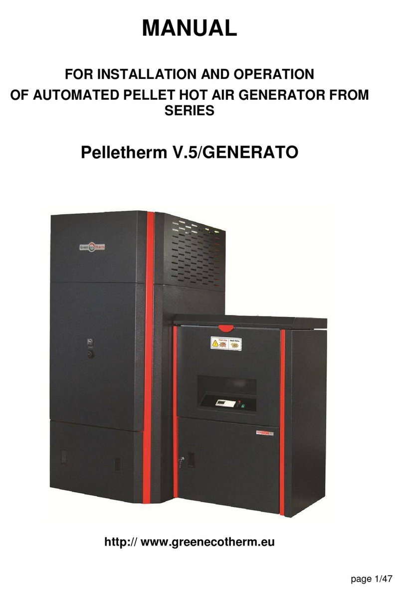 green ecotherm Pelletherm V.5/GENERATO Series Manual for installation and operation
