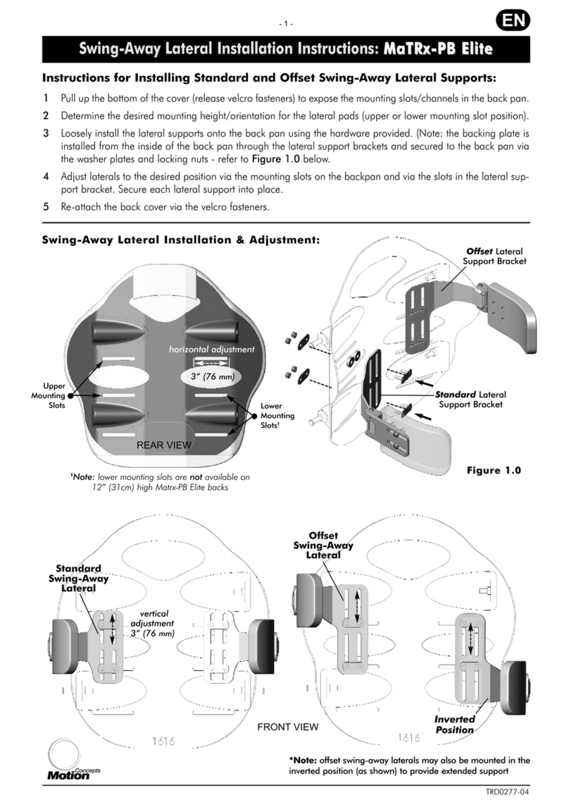 Invacare Motion Concepts MaTRx Seating Series User manual