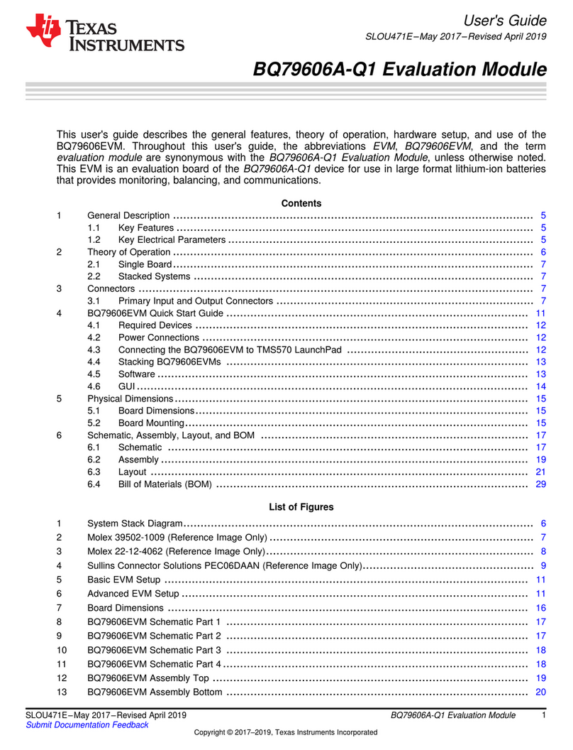 Texas Instruments BQ79606EVM User manual
