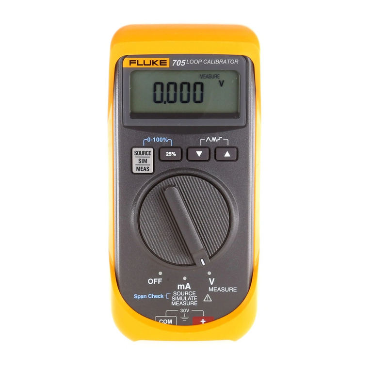 Fluke 705 instruction sheet