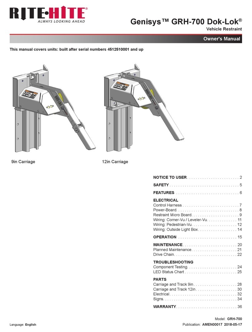 RITE-HITE Genisys GRH-700 Dok-Lok owner's manual RITE-HITE Genisys GRH-700 Dok-Lok owner's manual