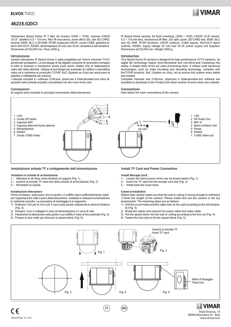 Vimar ELVOX TVCC 46235.020CI User manual