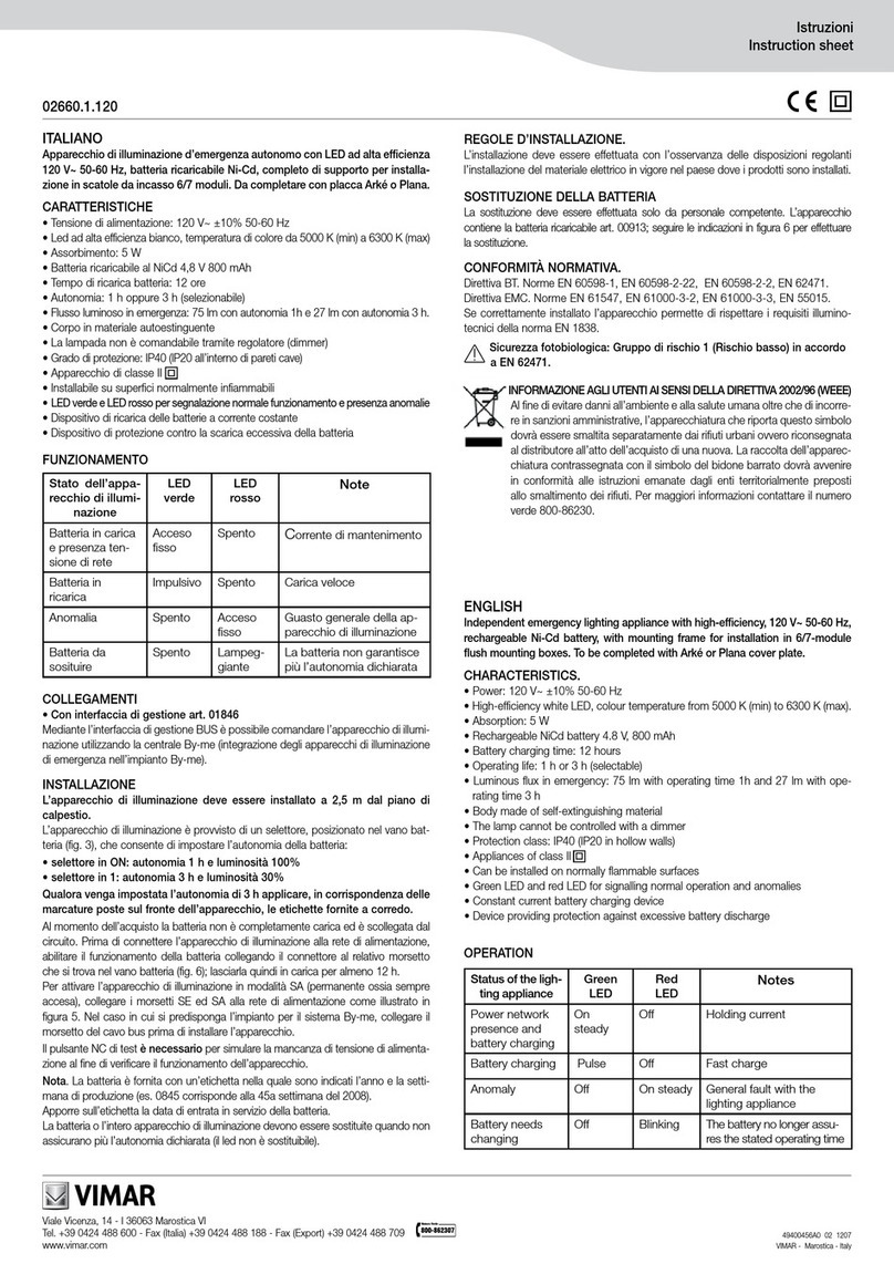 Vimar 02660.1.120 User manual