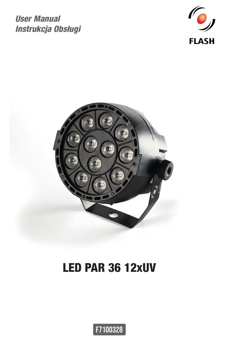 Flash butrym LED PAR 36 12xUV user manual