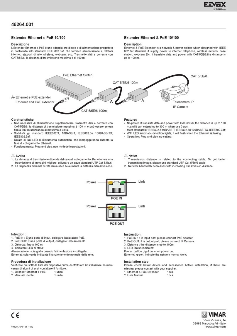 Vimar Elvox 46264.001 quick start guide