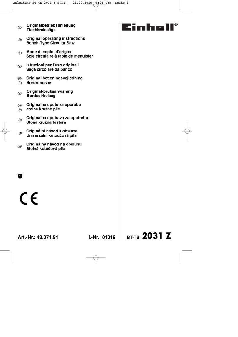 EINHELL BT-TS 2031 Z User manual
