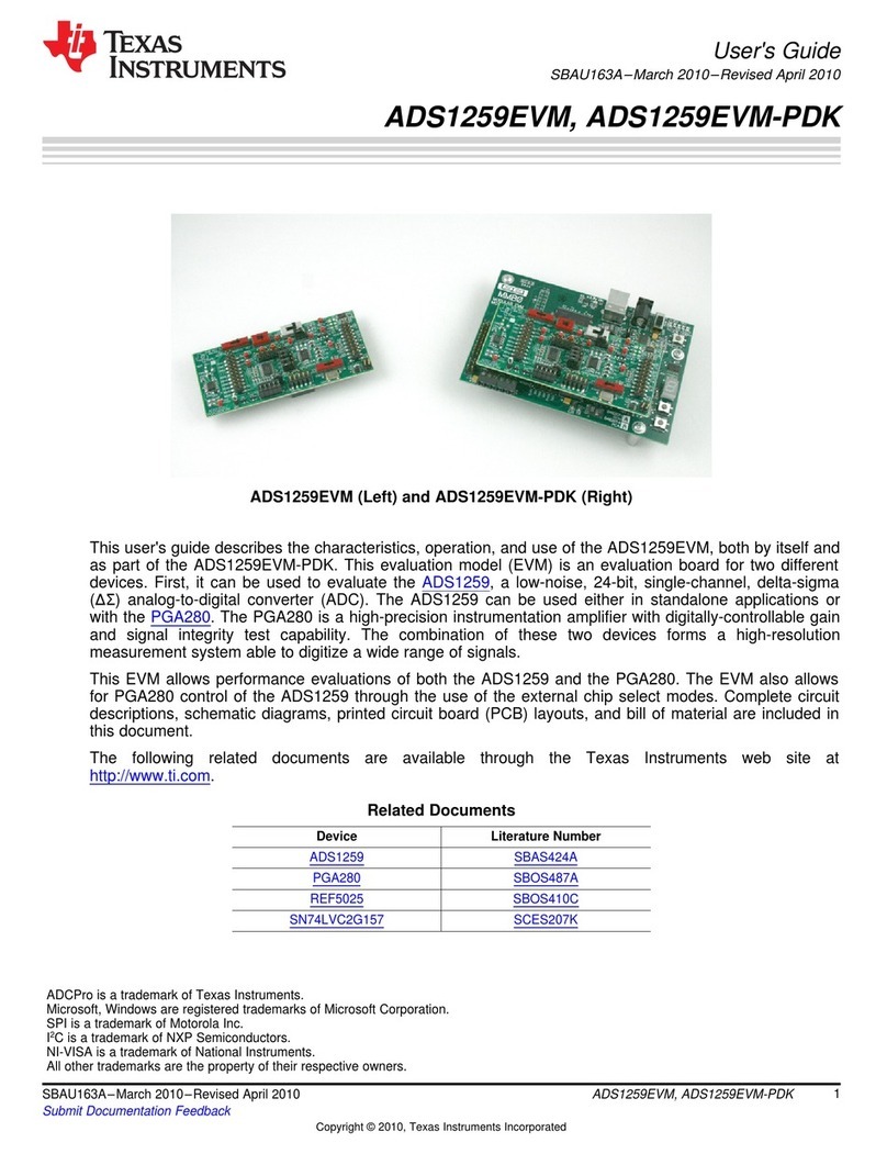 Texas Instruments ADS1259EVM User manual