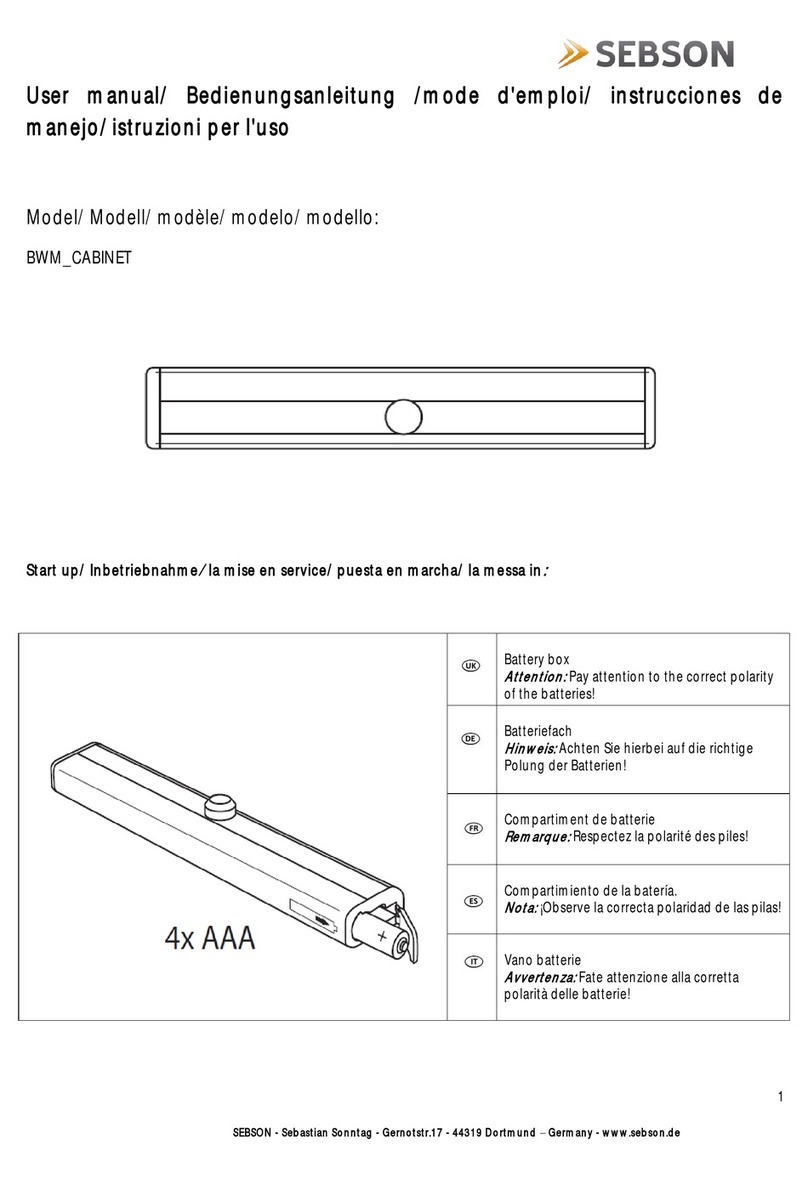 SEBSON BWM CABINET user manual