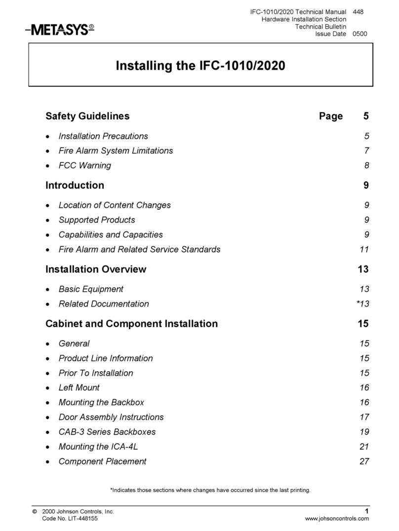 Johnson Controls IFC-1010 Technical manual Johnson Controls IFC-1010 Technical manual