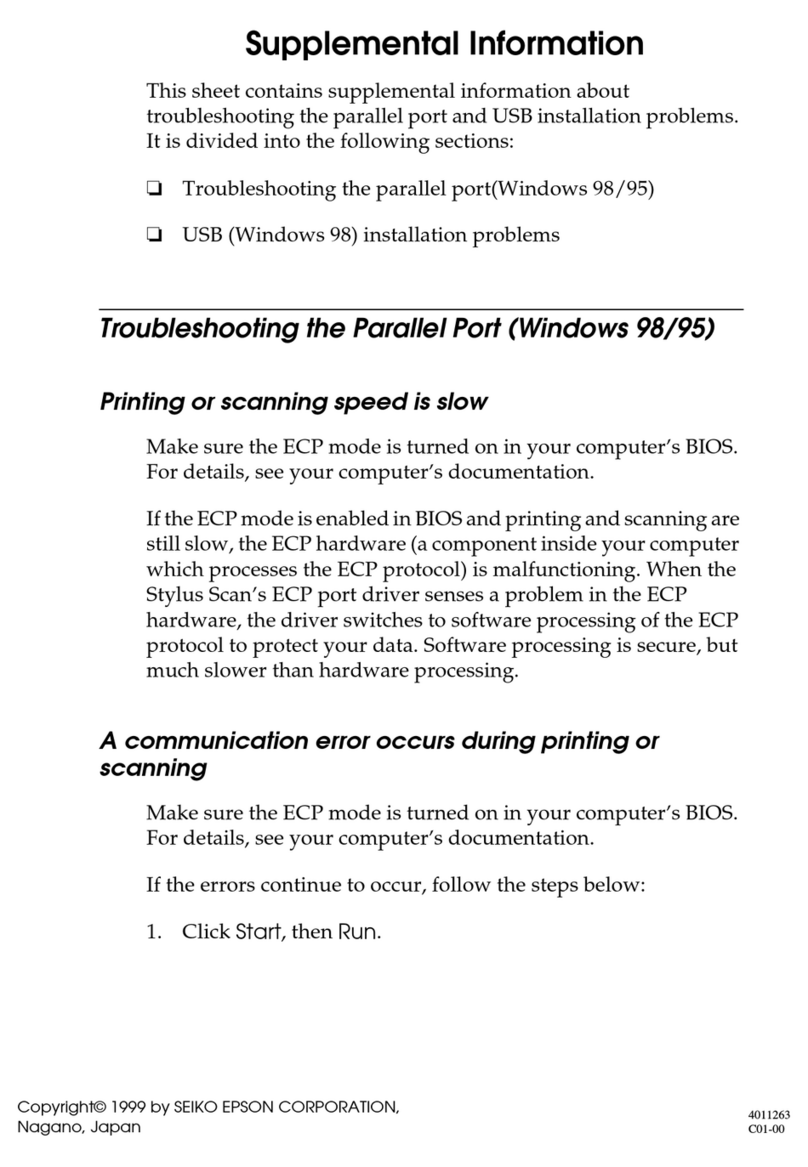 Epson Stylus Scan 2500 Owner's manual