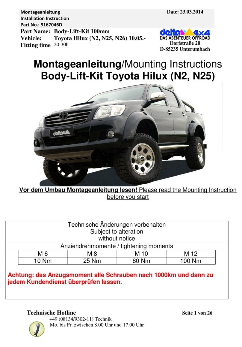 Delta Body-Lift-Kit 100mm User manual