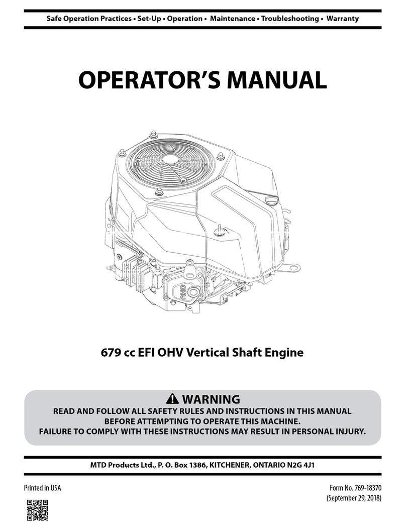 MTD 679 cc EFI OHV User manual