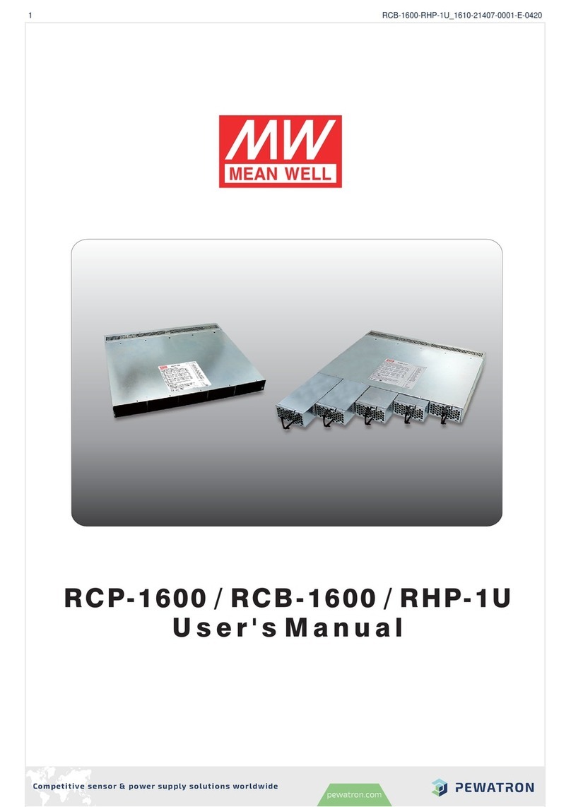 Pewatron Mean Well RCP-1600 Series user manual
