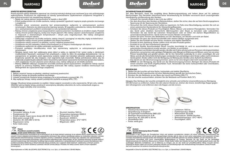 Rebel NAR0462 instructions
