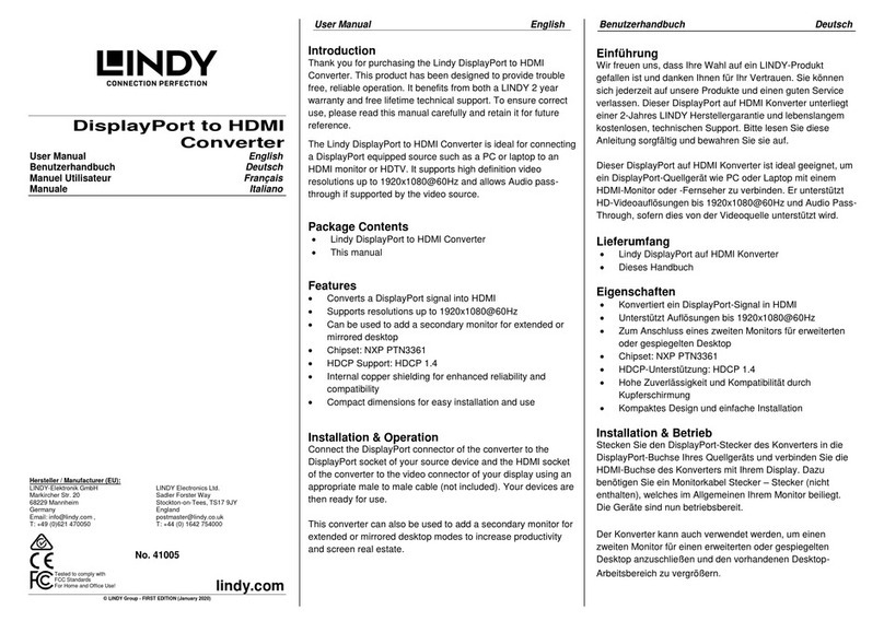 Lindy 41005 User manual