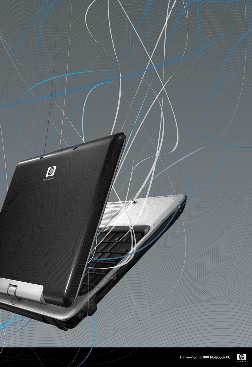HP Pavilion ts 1000 Specification sheet
