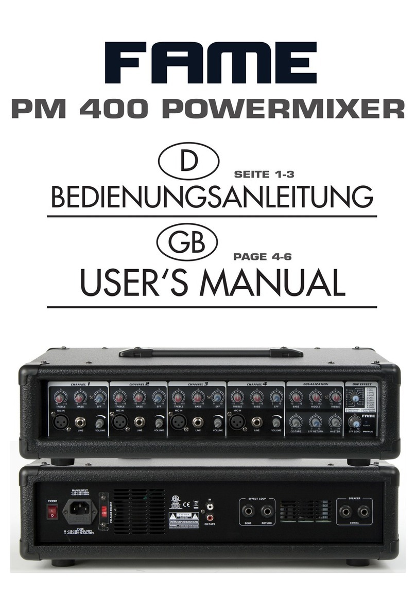 FAME Powermixer PM 400 User manual