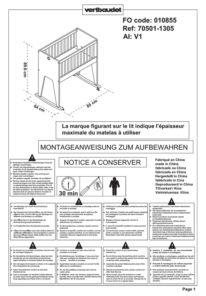 VERTBAUDET Sirius 70501-1305 User manual
