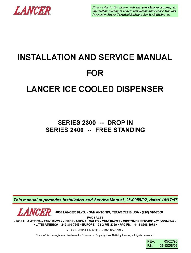 lancer 2300 Series Installation and service manual