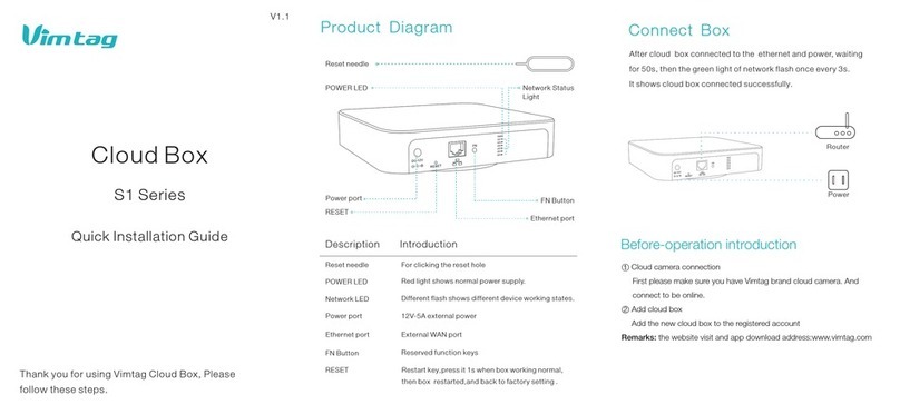 Vimtag Cloud Box Quick installation guide