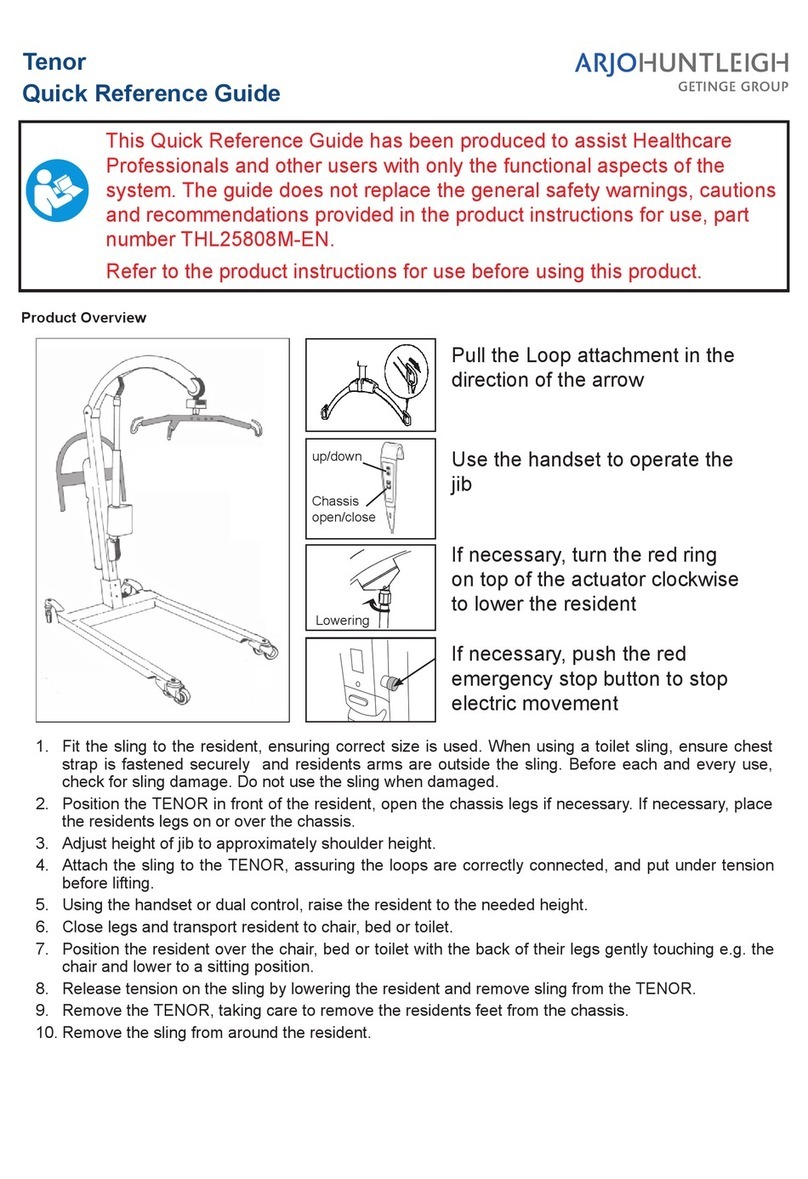 Getinge Arjohuntleigh TENOR Quick reference guide
