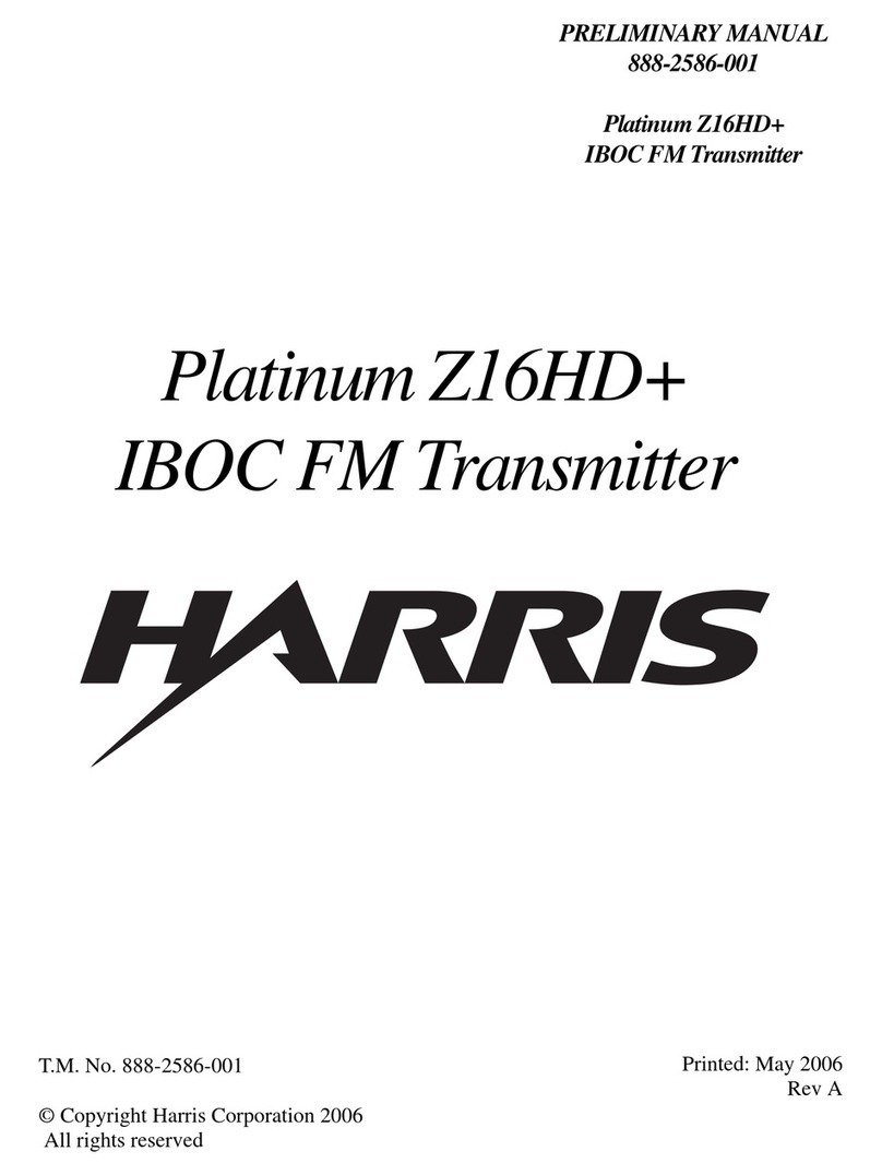 Harris Platinum Z16HD+ Preliminary manual