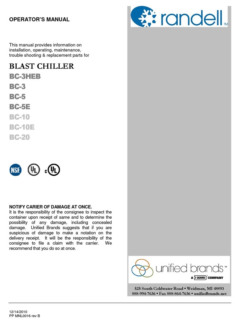 Dover Unified Brands Randell BC-3HEB Operator's manual