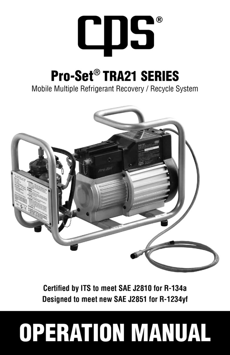 CPS Pro-Set TRA21 Series Operation manual