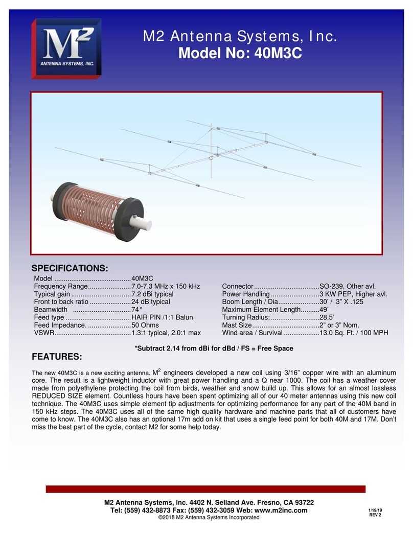 M2 Antenna Systems 40M3C User manual