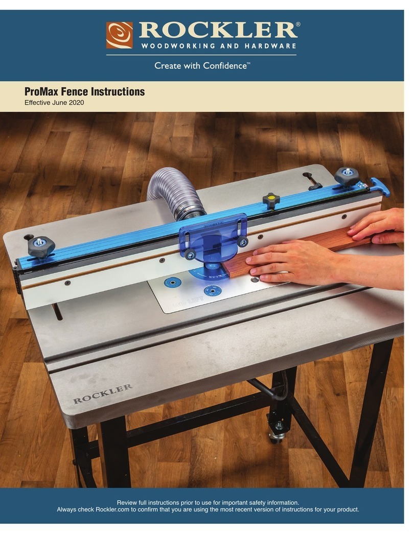 Rockler ProMax Fence User manual Rockler ProMax Fence User manual